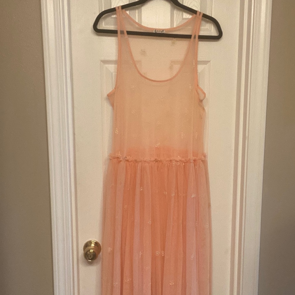 Free People sheer overlay dress